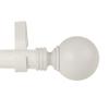 A&F Rod Dcor - Ball 1" Faux Wood Curtain Rod 120-170 inch - Pearl White view 2