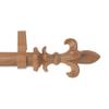 A&F Rod Dcor - Arrowhead 1" Faux Wood Curtain Rod 120-170 inch - Chestnut view 2