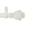 A&F Rod Dcor - Cambria 1" Faux Wood Curtain Rod 120-170 inch - Pearl White view 2