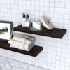 AquaTeak 24" Moa Mocha-Shield Teak Floating Wall Shelf view 2