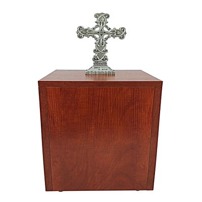 FixtureDisplays 11.5X11.5X36" AppleWood Cube Pedestal Display Glorifier Riser Stand 10045-11.5X11.5X16"