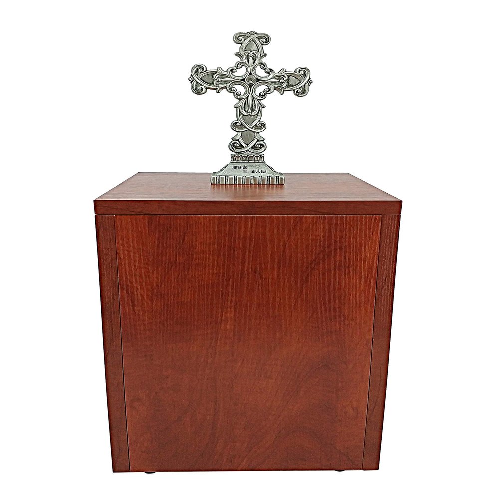 FixtureDisplays 11.5X11.5X36" AppleWood Cube Pedestal Display Glorifier Riser Stand 10045-11.5X11.5X16"