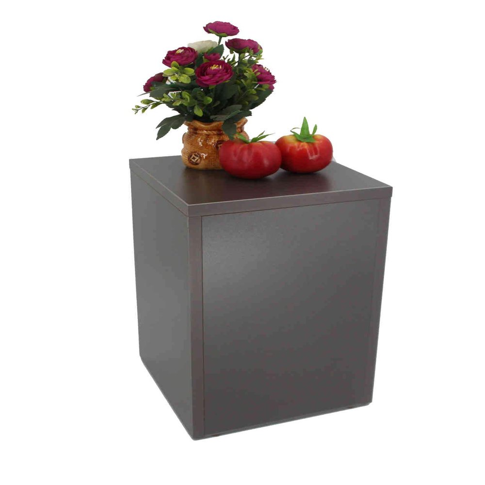 FixtureDisplays 11.5X11.5X36" Grey Wood Cube Pedestal Display Glorifier Riser Stand 10046-11.5X11.5X16"