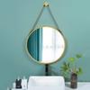 19.7'' Round Hanging Mirror with Chain Metal Circular Wall Mirrors Easy-to-Hang for Bathroom Living Room Hallway Home Decor view 1