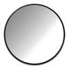 50cm Wall Mounted Round Mirror Modern Metal Framed HD Vanity Mirror for Bathroom, Hallway, Bedroom, Living Room,Black view 1