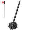 RUTICH Hollow Round Pen Holder Signing Pen Set for Wedding Bridal Opening Ceremony Graduation Offic, Black view 1