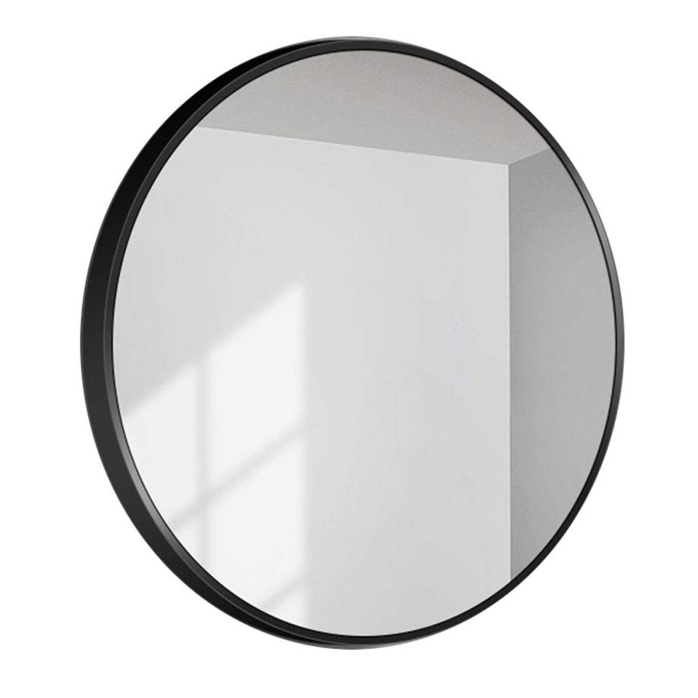 20"/28" Modern Large Round Mirror, Bathroom Mirror, Wall Mirror, Black Aluminum Alloy Frame, Round Metal Mirror, Home Decoration, Used in Bathroom, Living Room, Entrance
