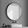 20"/28" Modern Large Round Mirror, Bathroom Mirror, Wall Mirror, Black Aluminum Alloy Frame, Round Metal Mirror, Home Decoration, Used in Bathroom, Living Room, Entrance view 2