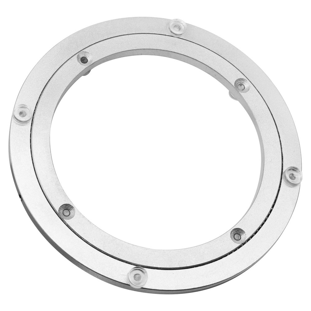 Aluminium Alloy Turntable Bearing, Heavy Duty Swivel Turntable Lazy Susan Rotating Bearing Turntable Round Dining Table Smooth Swivel Plate Hardware, 8"