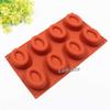 8 cavities oval doughnut shape silicone mold soap moldes chocolate tools fondant molds biscuit mould DIY bakery view 2