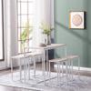 Dining Table Includes 4 Chairs,Computer Gaming Desk, Modern Writing Desk, Simple Computer Study Gaming Table, Industrial Office Desk, Sturdy Laptop Table for Home Office (Oak White) view 2