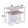 Dining Table Includes 4 Chairs,Computer Gaming Desk, Modern Writing Desk, Simple Computer Study Gaming Table, Industrial Office Desk, Sturdy Laptop Table for Home Office (Oak White) view 3