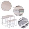 Dining Table Includes 4 Chairs,Computer Gaming Desk, Modern Writing Desk, Simple Computer Study Gaming Table, Industrial Office Desk, Sturdy Laptop Table for Home Office (Oak White) view 4
