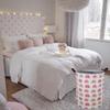 HUAYEE Round Pink Elephant PatternLaundry Hamper Storage Basket Fabric Material Storage Hamper Organization Basket, Storage Bin, Gift Box with Handles for Room view 3