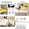 Wall Mounted Drop-Leaf Table - Folding Wall Table - Computer Kitchen Dining Desk, Bright Piano Paint with Brackets view 4