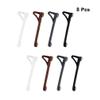 EXCEART 4pairs Silicone Slip Eyeglasses Leg Sleeves Comfortable and Replacement for Daily Use Black White Brown Grey view 2