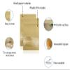 PABCK 500 Pack 2.7x3.5inch (Inner Size 2.36x2.36 inch) Clear WindowBrown Kraft Paper for Zip Seed Packets Lock Food Storage Bags Zipper Lock Seeds Envelopes Resealable Heat Seal Pouch Coffee Packet view 2