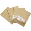 PABCK 500 Pack 2.7x3.5inch (Inner Size 2.36x2.36 inch) Clear WindowBrown Kraft Paper for Zip Seed Packets Lock Food Storage Bags Zipper Lock Seeds Envelopes Resealable Heat Seal Pouch Coffee Packet view 4