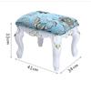 Square Vanity Stool, European Makeup Dressing Stool, Padded Bench with ABS Plastic Steel Legs, for Bedroom Living Room Capacity 150KG/330lb view 3