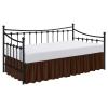 Cottington Lane Daybed Skirt with Split Corners Twin Size Gather Dust Ruffle Bedskirt 10 Inch Drop, Premium Hotel Quality Brushed Microfiber, Classic Platform Fit, Chocolate view 1