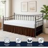 Cottington Lane Daybed Skirt with Split Corners Twin Size Gather Dust Ruffle Bedskirt 10 Inch Drop, Premium Hotel Quality Brushed Microfiber, Classic Platform Fit, Chocolate view 2