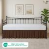 Cottington Lane Daybed Skirt with Split Corners Twin Size Gather Dust Ruffle Bedskirt 10 Inch Drop, Premium Hotel Quality Brushed Microfiber, Classic Platform Fit, Chocolate view 3