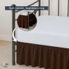 Cottington Lane Daybed Skirt with Split Corners Twin Size Gather Dust Ruffle Bedskirt 10 Inch Drop, Premium Hotel Quality Brushed Microfiber, Classic Platform Fit, Chocolate view 4