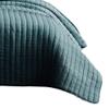 Benjara 3 Piece Crinkle King Coverlet Set with Vertical Stitching, Blue view 4