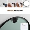 15.7'' - 27.6'' Circle Decorative Mirror Metal Framed HD Wall Mirror Bathroom Living Room Contemporary Accent Mirror with Wall Hanging Fixing Kit(White) view 4