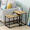 Coffee TableSolid Wood Nesting TablesWrought Iron Small End Table, Side Table,for Living Room, Bedroom, Balcony (Color : B) view 2