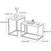 Coffee TableSolid Wood Nesting TablesWrought Iron Small End Table, Side Table,for Living Room, Bedroom, Balcony (Color : B) view 3