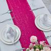 10 Packs 12 x 108 inches Hot Pink Sequin Table Runner, Glitter Fuchsia Table Runner for Wedding Birthday Bachelorette Holiday Party Supplies Decorations Bridal Shower Baby Shower view 4