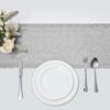 10 Packs 12 x 108 inches Silver Sequin Table Runner, Glitter Silver Table Runner for Wedding Birthday Bachelorette Holiday Party Supplies Decorations Bridal Shower Baby Shower view 2