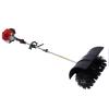 Gas Powered Sweeper Broom, Walk Behind Artificial Turf Sweeper Machine 2.3HP 2 Stroke 52cc Handheld Air Cooled EPA Snow Sweeper Cleaner for Artificial Grass Lawn Driveway view 1