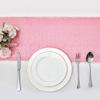 10 Packs 12 x 108 inches Pink Sequin Table Runner, Glitter Pink Table Runner for Wedding Birthday Bachelorette Holiday Party Supplies Decorations Bridal Shower Baby Shower view 2