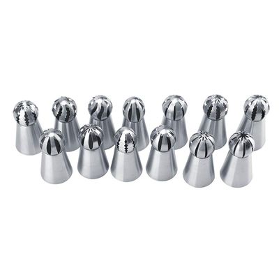 GOTOTOP Russian Piping Tips Set 13 Pcs Russian Icing Piping Nozzles Tips Pastry Cake Buttercream DIY Decor Baking Tool