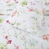 3 Piece Casual Gorgeous Lightweight Floral Quilt Set, All Season Beautiful Flowers Vines Botanical Leaf Pattern Reversible Farmhouse Bedding, French Country Vermicelli Stitched White Green Quilt King view 3