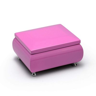 Adorable High Gloss 18 Note Pink Musical Jewelry Box Girls Keepsake - Many Songs to Choose - 12 Days of Christmas