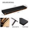 BAMEOS Floating Shelf,Wall Shelf,Decor Wall Mounted Shelves,Hanging Shelf Set L24xW6 for Bathroom Kitchen Living,Kitchen,Room Bedroom Storage,Black view 3