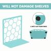 Turquoise Geometric Honeycomb Metal Bookends - Book Ends for Shelves - Decorative Modern Heavy Duty Bookend Stopper - Book Ends for Heavy Books - Home Office Book Holder - 1 Pair, 6x3.25x6.25 in view 3