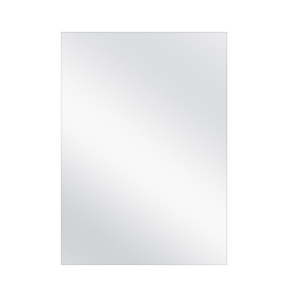 MCS Frameless Wall Mirror with Polished Edge, 20x28 inch Silver