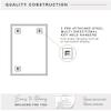 MCS Frameless Wall Mirror with Polished Edge, 20x28 inch Silver view 4