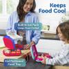Bentgo Chill Kids Leak-Proof Lunch Box - 4-Compartment Bento Box with Built-In Ice Pack, 3.3 Cup Capacity, PFAS & BPA-Free, Microwave & Dishwasher Safe, Ideal Size for Ages 3 to 7 (Red/Royal) view 2