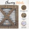 Autumn Alley Barn Door Rustic Square Farmhouse Tissue Box Cover, Farmhouse Bathroom Accessories, Rustic Bathroom Dcor Tissue Holder, Wood Tissue Box Cover with Galvanized Decor view 3