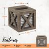 Autumn Alley Barn Door Rustic Square Farmhouse Tissue Box Cover, Farmhouse Bathroom Accessories, Rustic Bathroom Dcor Tissue Holder, Wood Tissue Box Cover with Galvanized Decor view 4