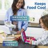 Bentgo Chill Kids Leak-Proof Lunch Box - 4-Compartment Bento Box with Built-In Ice Pack, 3.3 Cup Capacity, PFAS & BPA-Free, Microwave & Dishwasher Safe, Ideal Size for Ages 3 to 7 (Gray) view 2