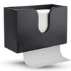 Bamboo Paper Towel Dispenser, Paper Towel Holder for Kitchen Bathroom Toilet of Home and Commercial, Wall Mount or Countertop for Multifold, C Fold, Z fold, Trifold Hand Towels (Black) view 1