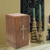 Touch4me Handcrafted Cremation Urn for Ashes, Adult Urn, Affordable and Elegant Wooden Urn with Free Velvet Bag (Cross) view 2