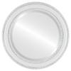 OVALCREST Round Beveled Wall Mirror for Home Decor - Dorset Style - Linen White - 28x28 Outside Dimensions view 1