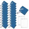 Lucky Line Square Slotted Cabinet Key Tag with Hooks and Labels, 20 Pack (2663020), Blue view 1
